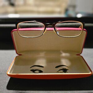 Kate Spade New York Ambrosette 135 Eyeglass Frames-Dk Brown Polka Dots-Rectangle